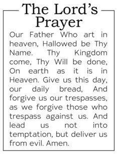 lords prayer
